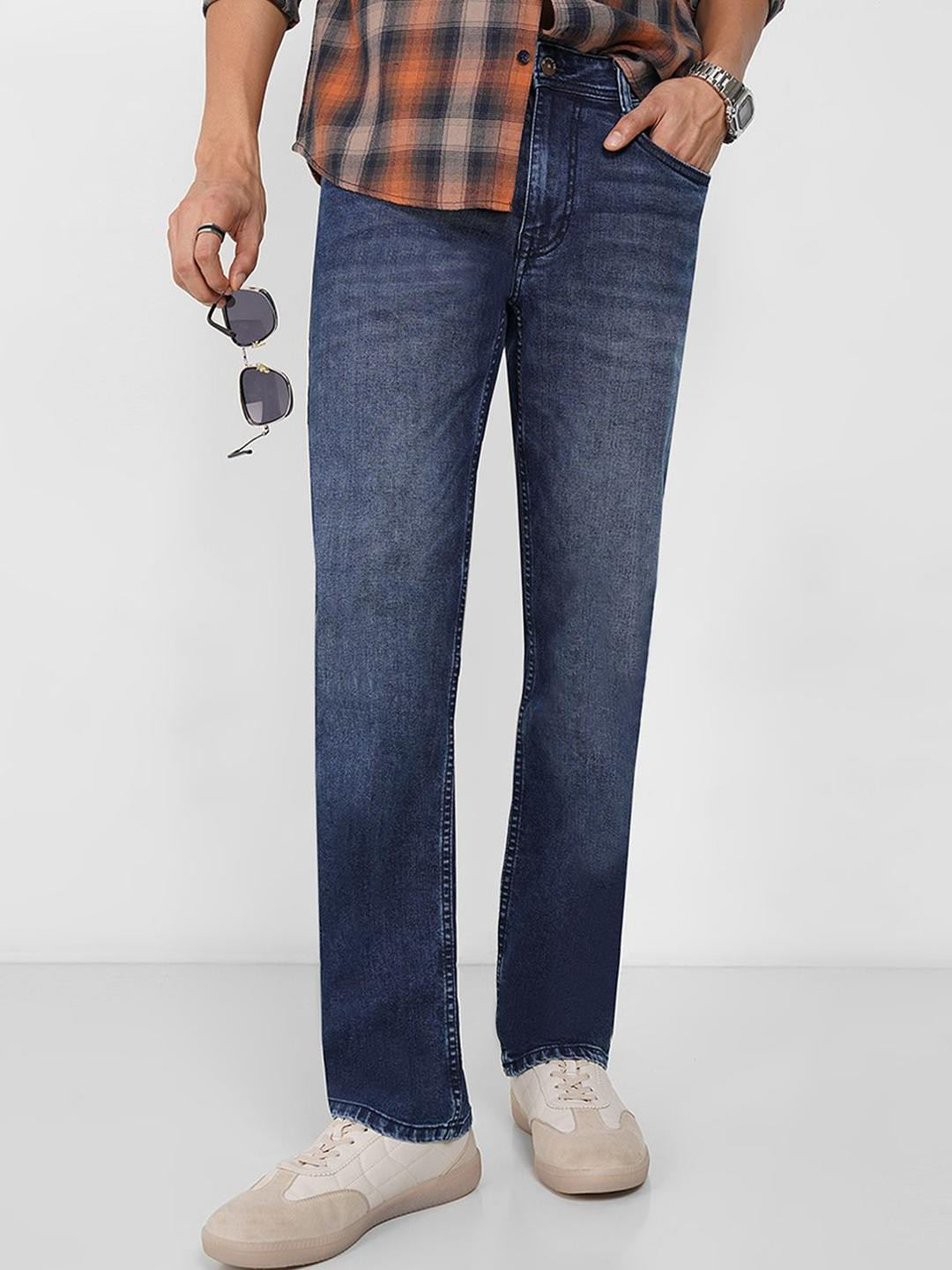 SF JEANS by Pantaloons Men Straight Fit Mid-Rise Jeans