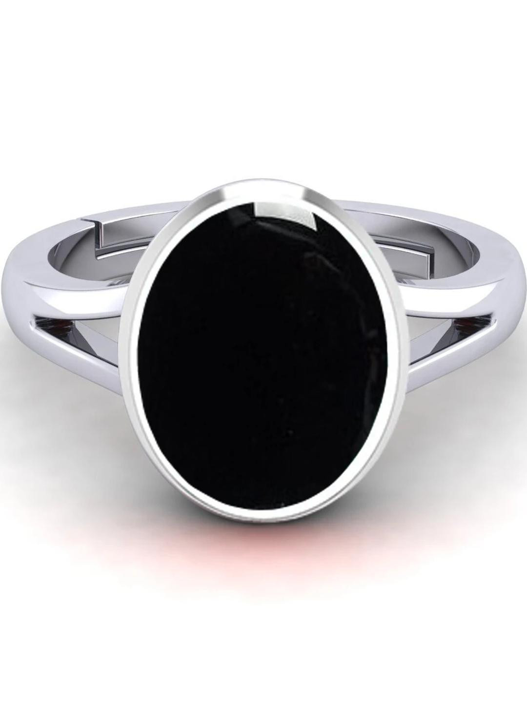 Barmunda gems Black Silver  Finger Ring
