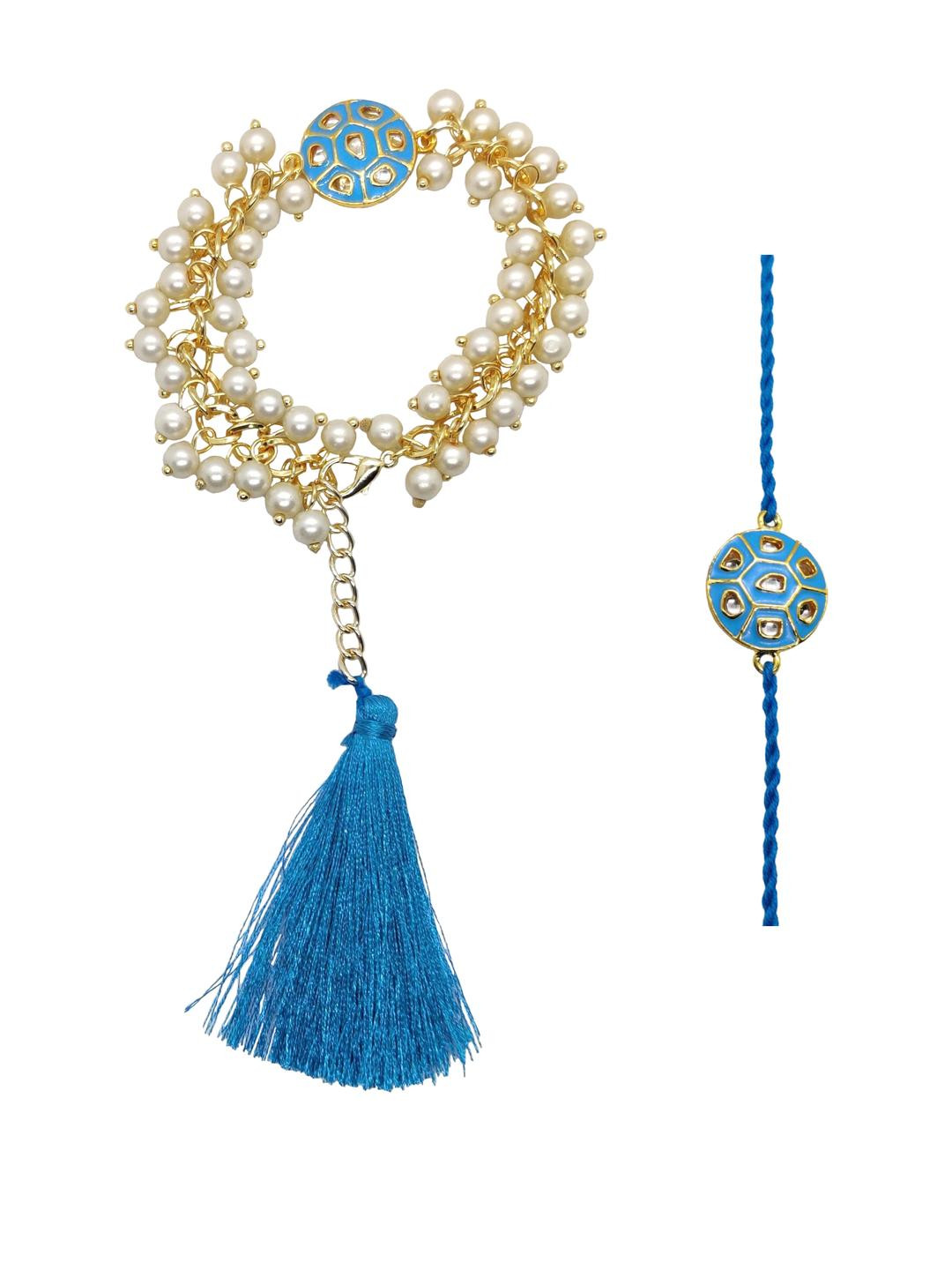 FURE String of Pearls Bracelet Lumba & Rakhi Set