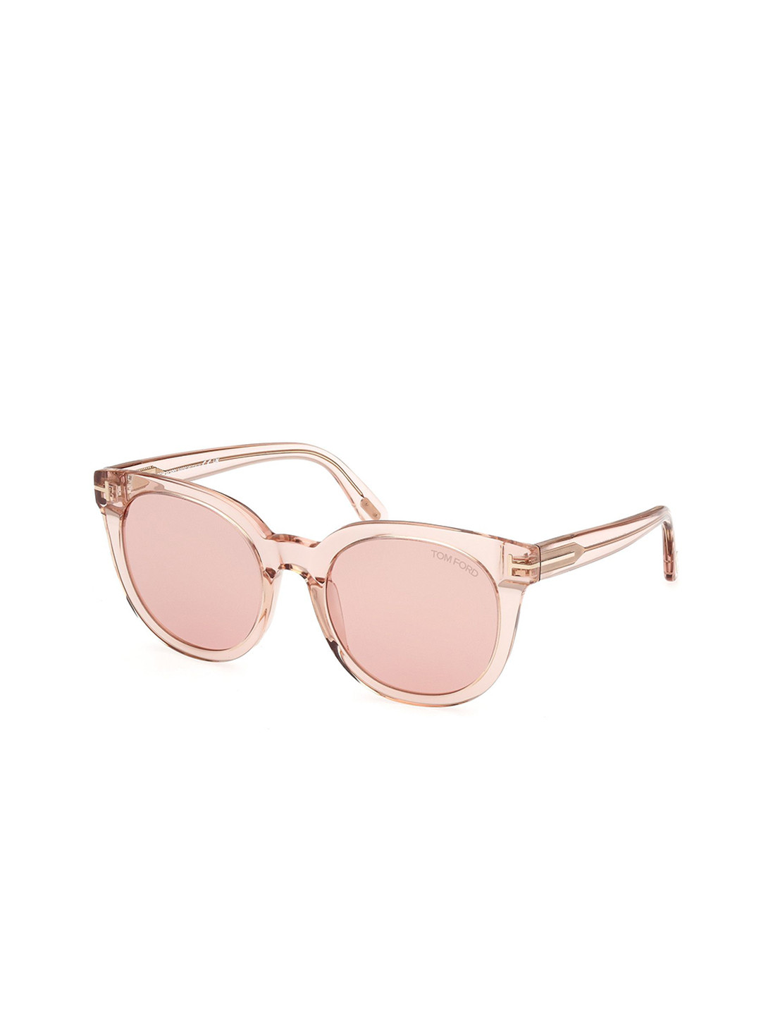 Tom Ford Women Red Lens & Pink Oval Sunglasses with