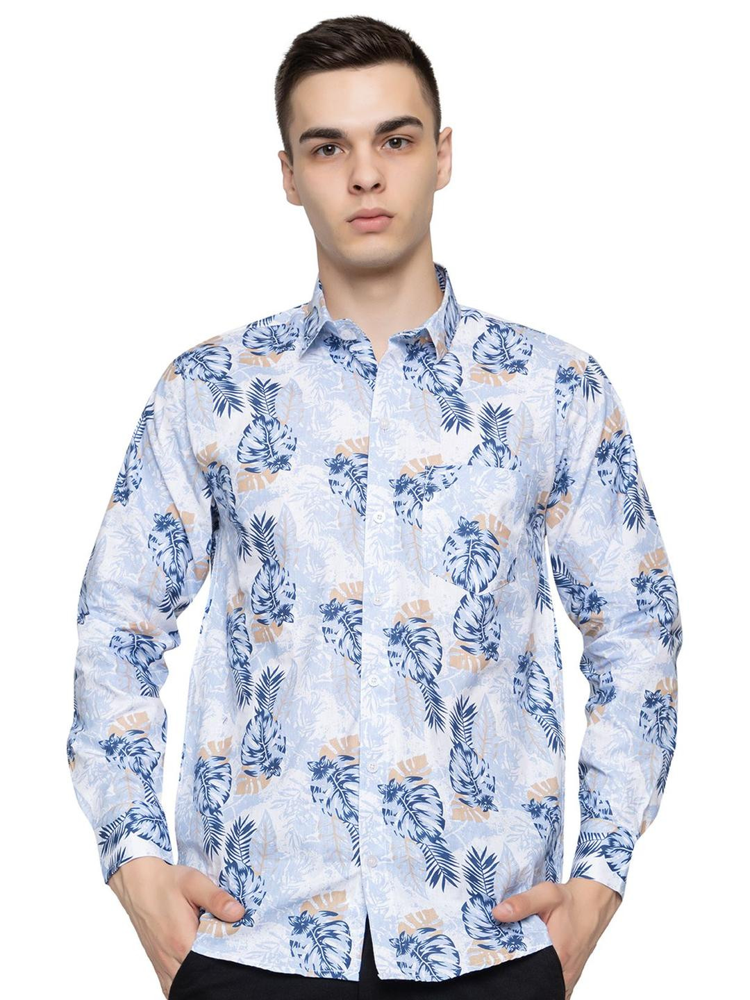 MODERNITY Floral Printed Comfort Slim Fit Cotton Casual Shirt