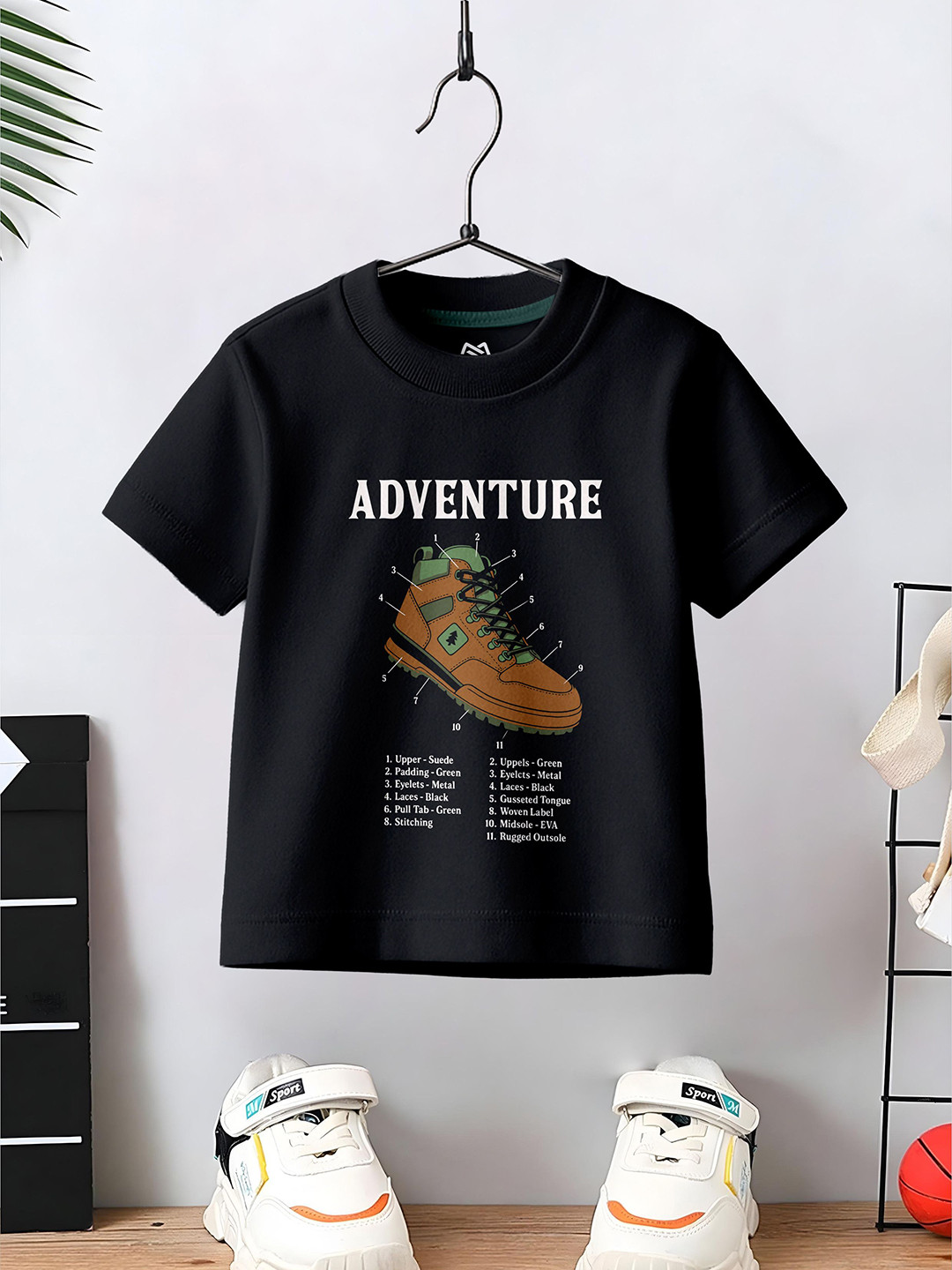 Grand Max Boys Typography Printed Round Neck Cotton T-shirt