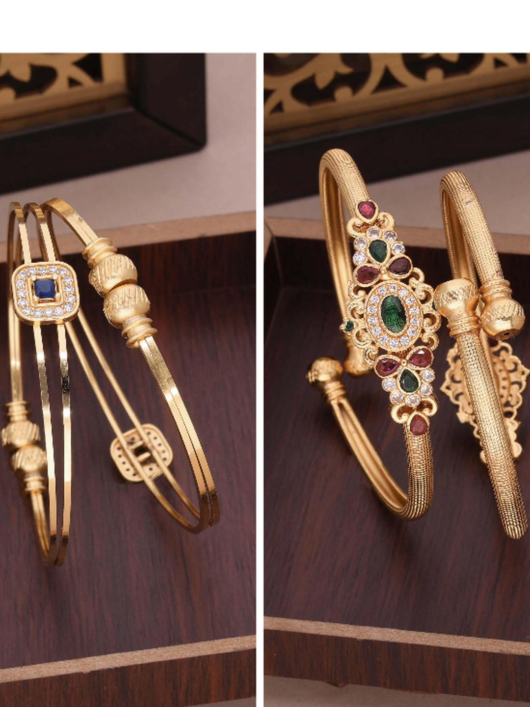 Anouk Gold-Plated Brass American Diamond Finger Ring