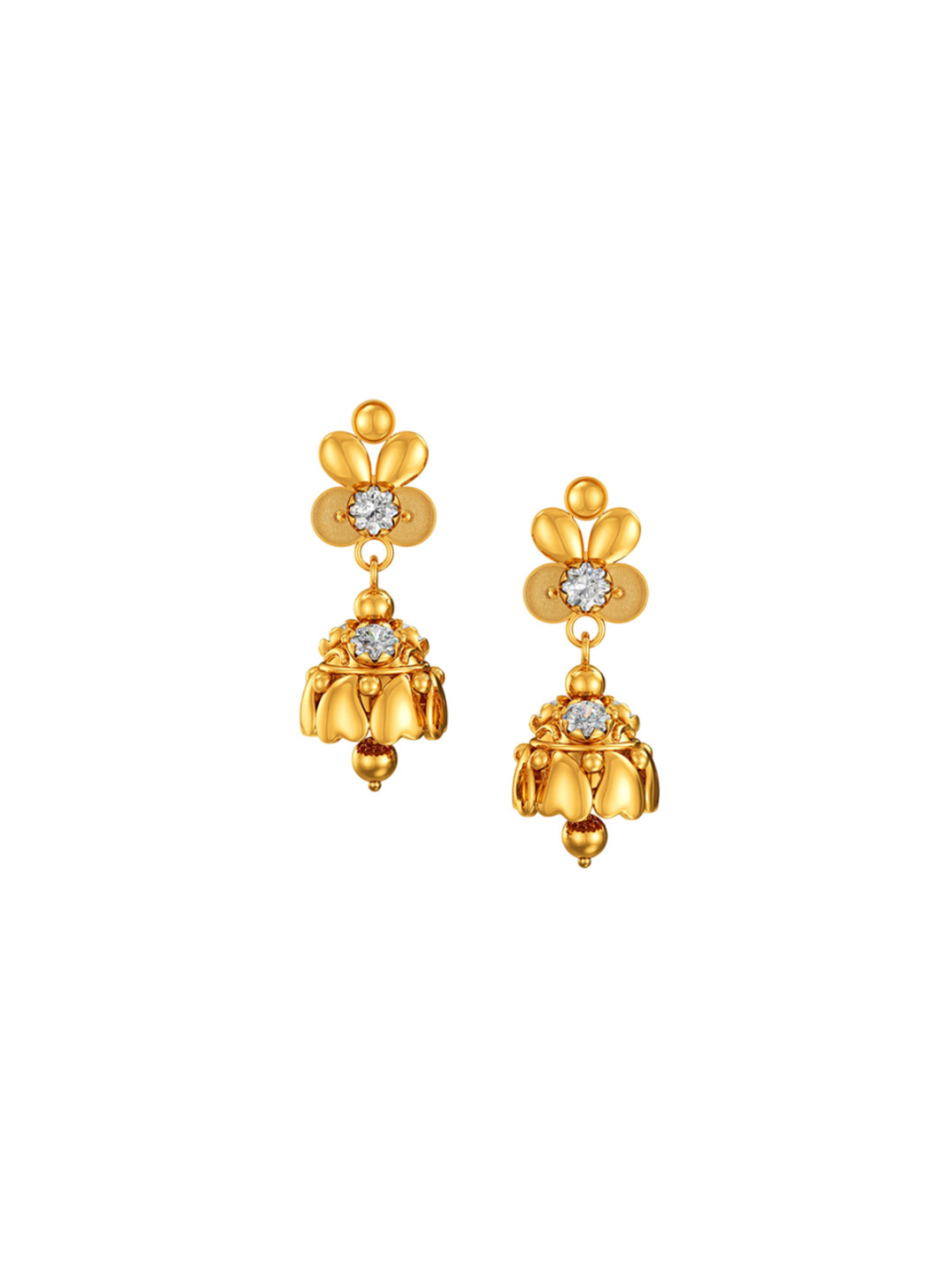 Joyalukkas Gold Harmony Fusion Jhumka- 3.365 gms