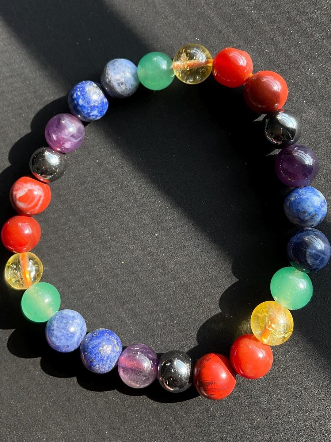 Profounnd Gems & Jewels Crystal Gemstone 7 Chakra Bracelet