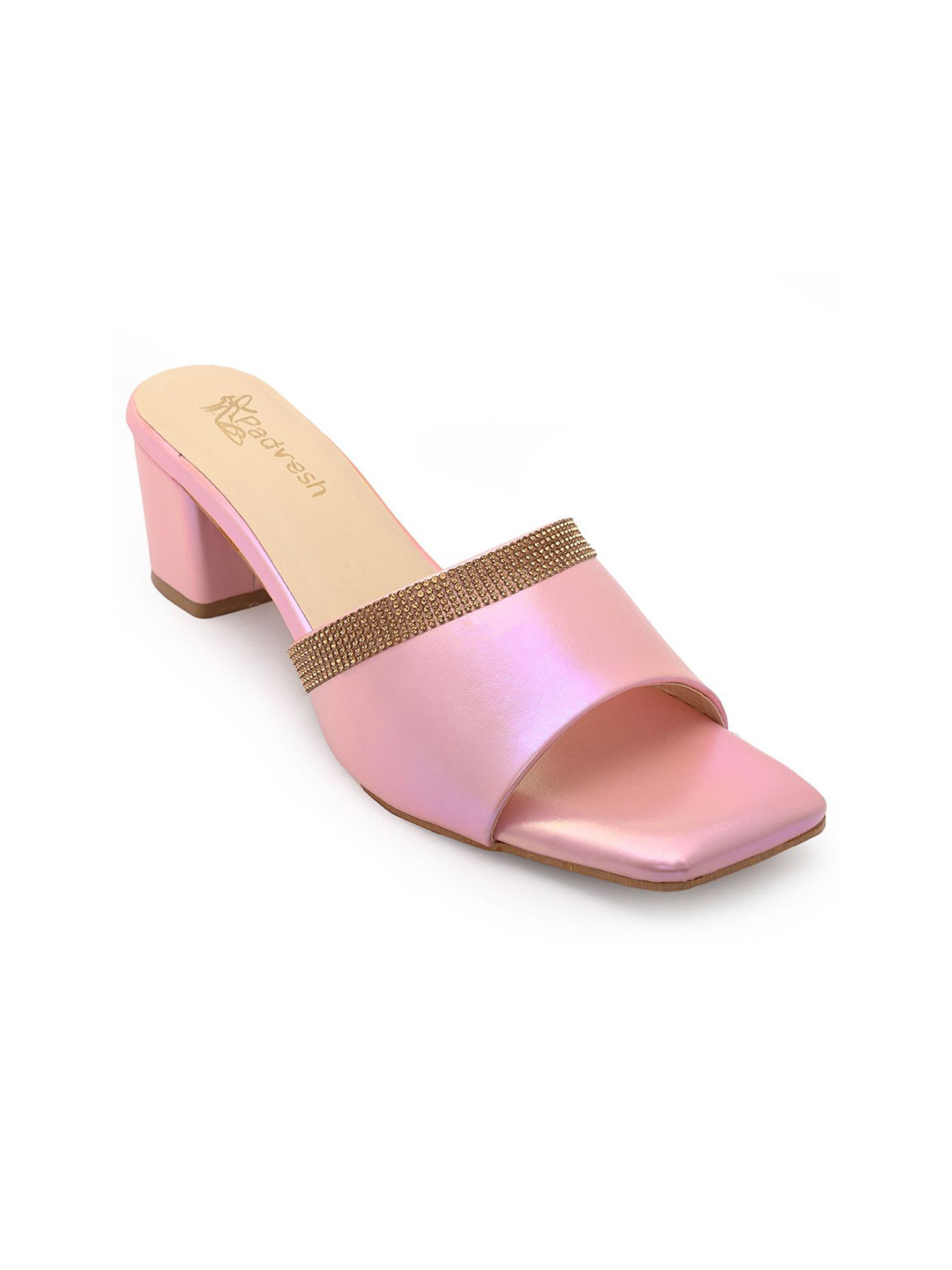 Padvesh Embellished Leather Block Sandals