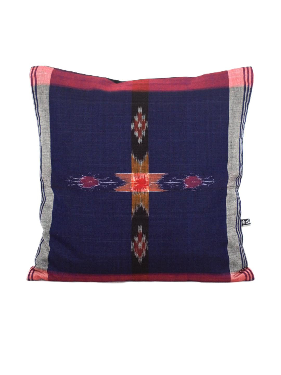VibhKala Navy Blue Square Cushion Covers