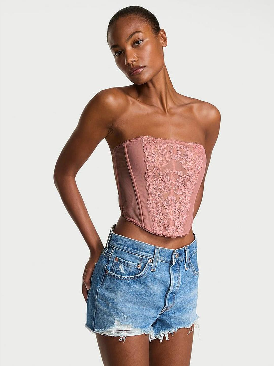 Victoria's Secret Strapless Corset Top