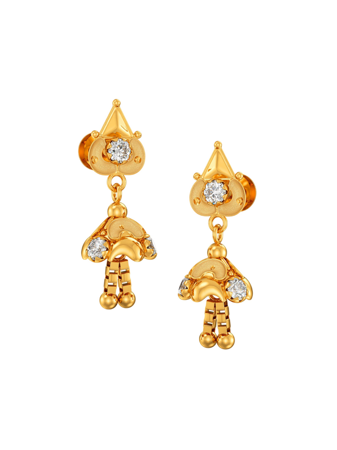 Joyalukkas Urban Ethereal Gold Jhumka- 2.525 gms