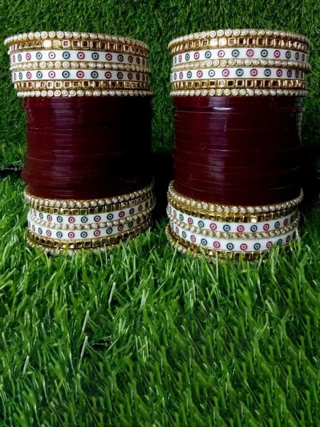 Chura king Set of 68 Stone Studded Bangles