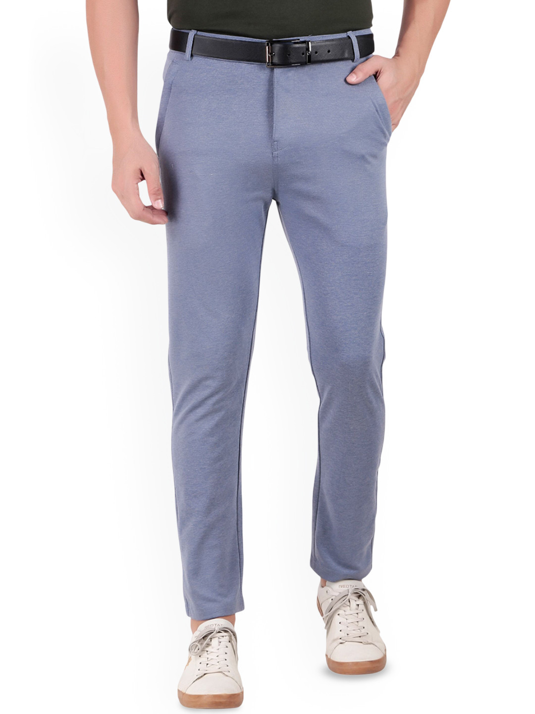 beUNIQ Men Slim Fit Mid-Rise Trouser