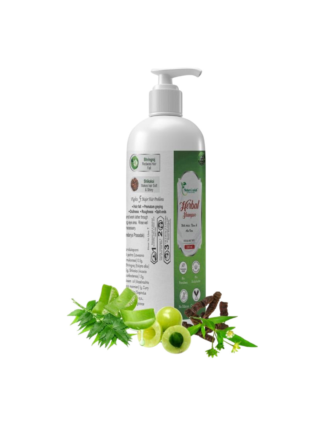 Nature's wish Herbal Shampoo With Amla - 200 ml