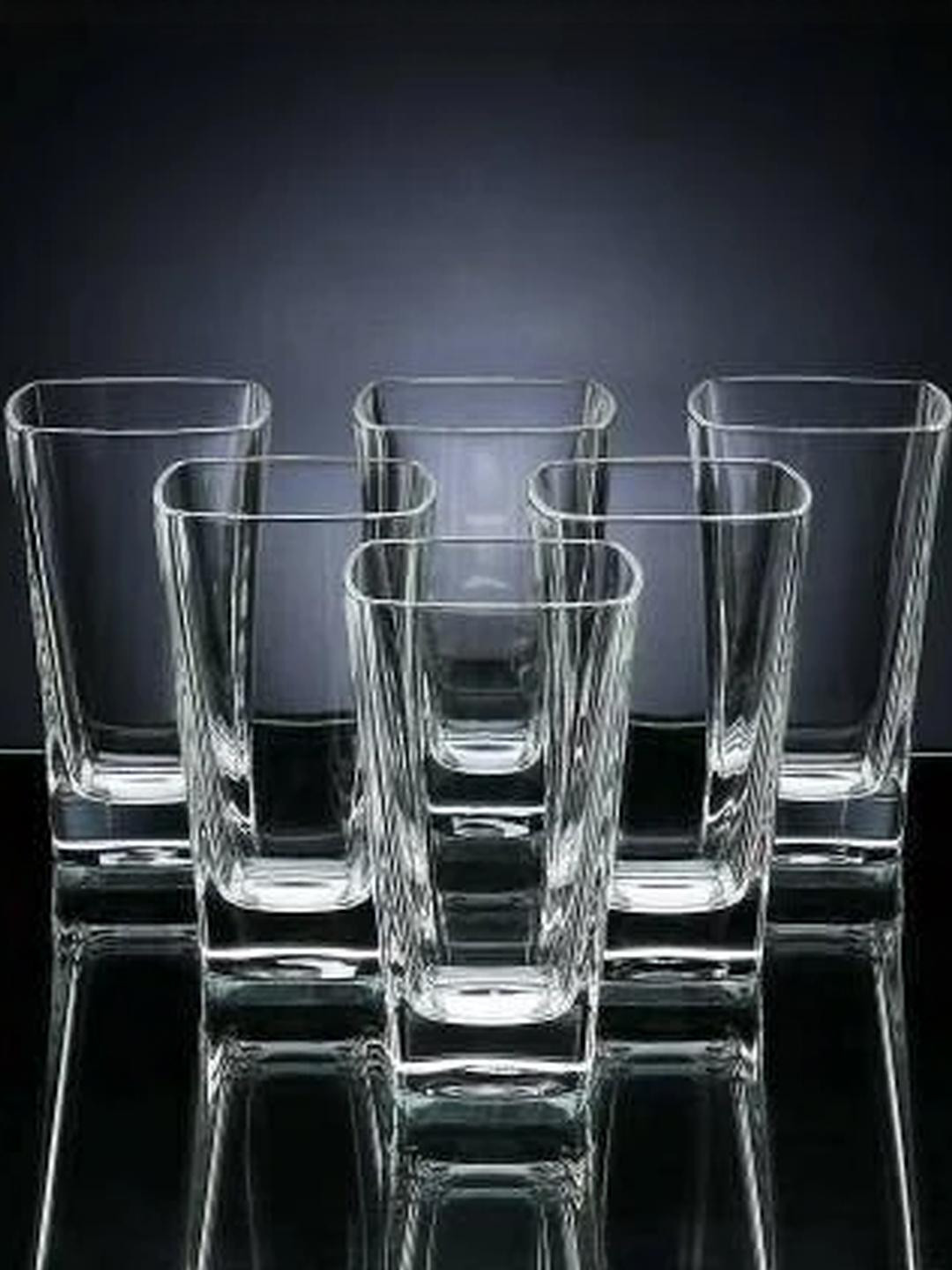 Dakshayanii Set of 6 Transparent Glass Tumblers