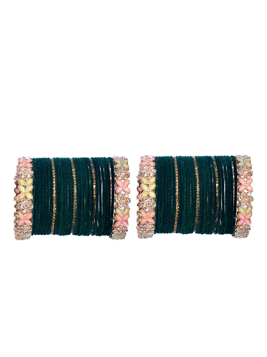 ADVANCE KANGAN Set Of 58 Stone Studded Bangle Set