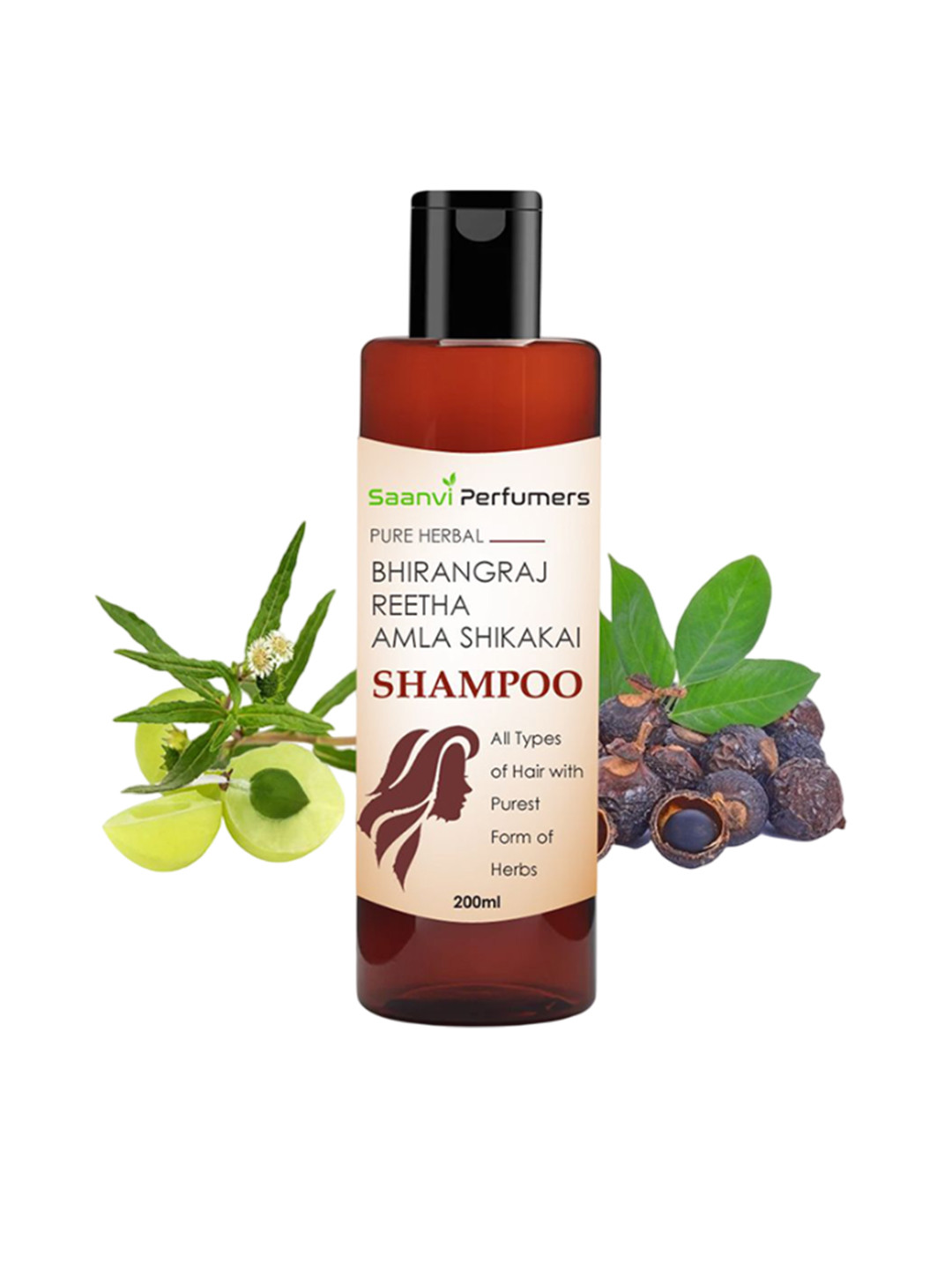 Saanvi Perfumers Pure Herbal Shampoo With Amla & Rosemary- 200 ml