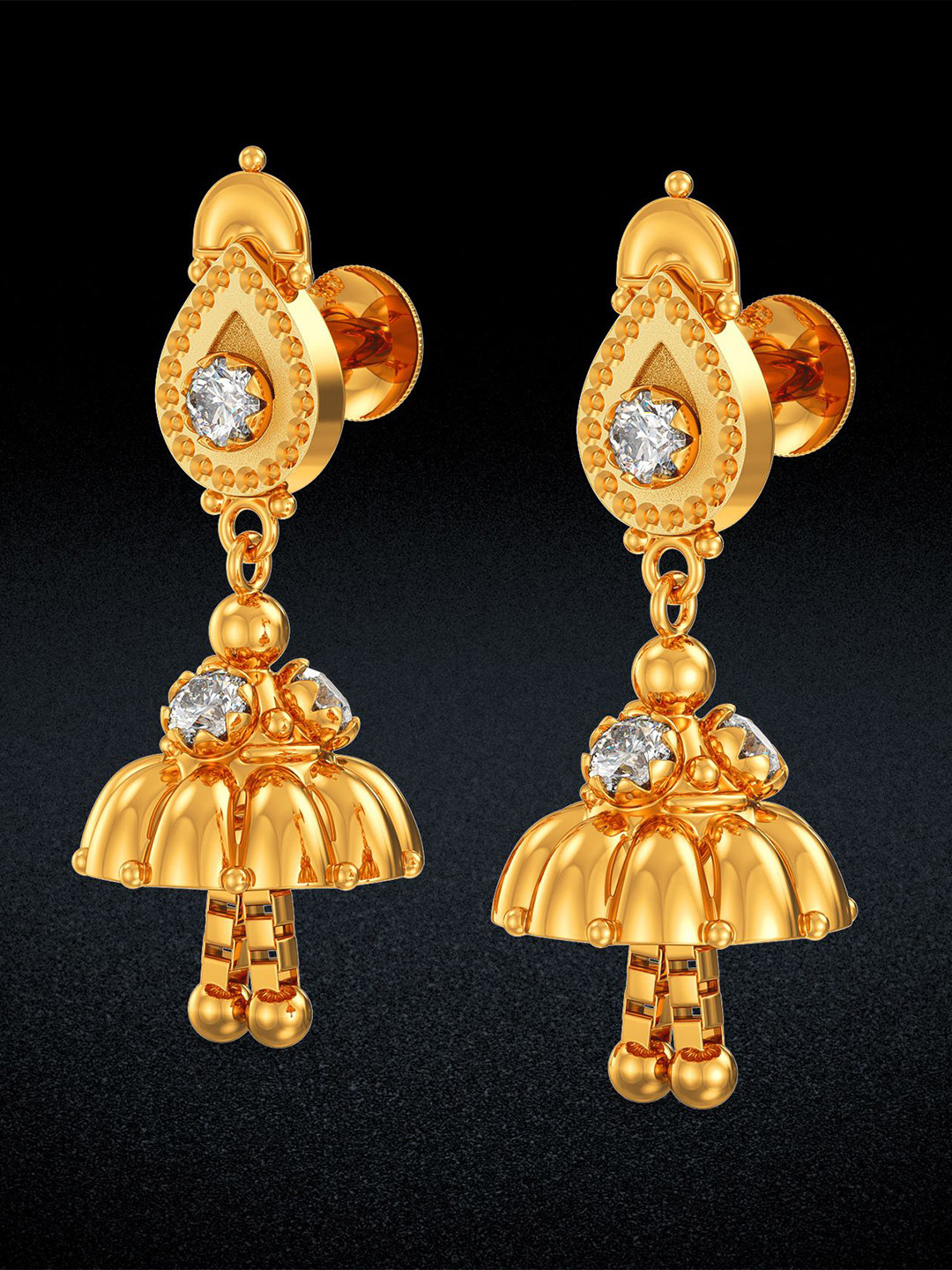 Joyalukkas Women Earrings Gold- 3.23 gms