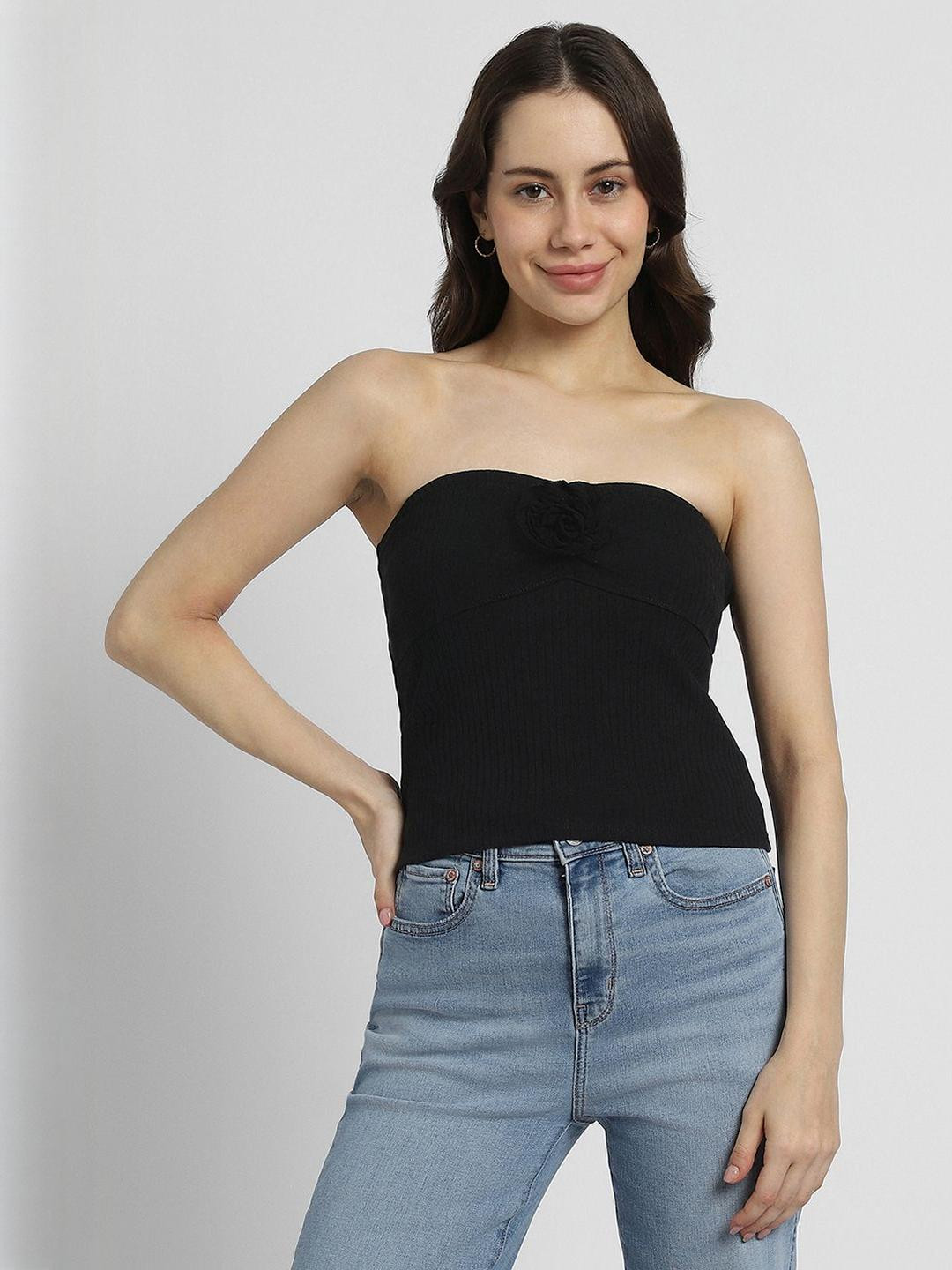 AMERICAN EAGLE OUTFITTERS Women Off-Shoulder Tube Crop Top