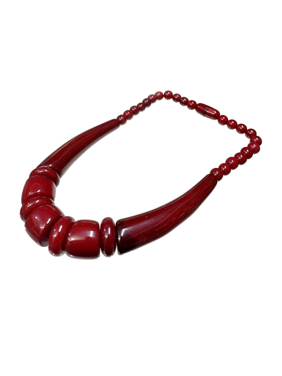 TAE Coffee Brown Brass Statement Necklace