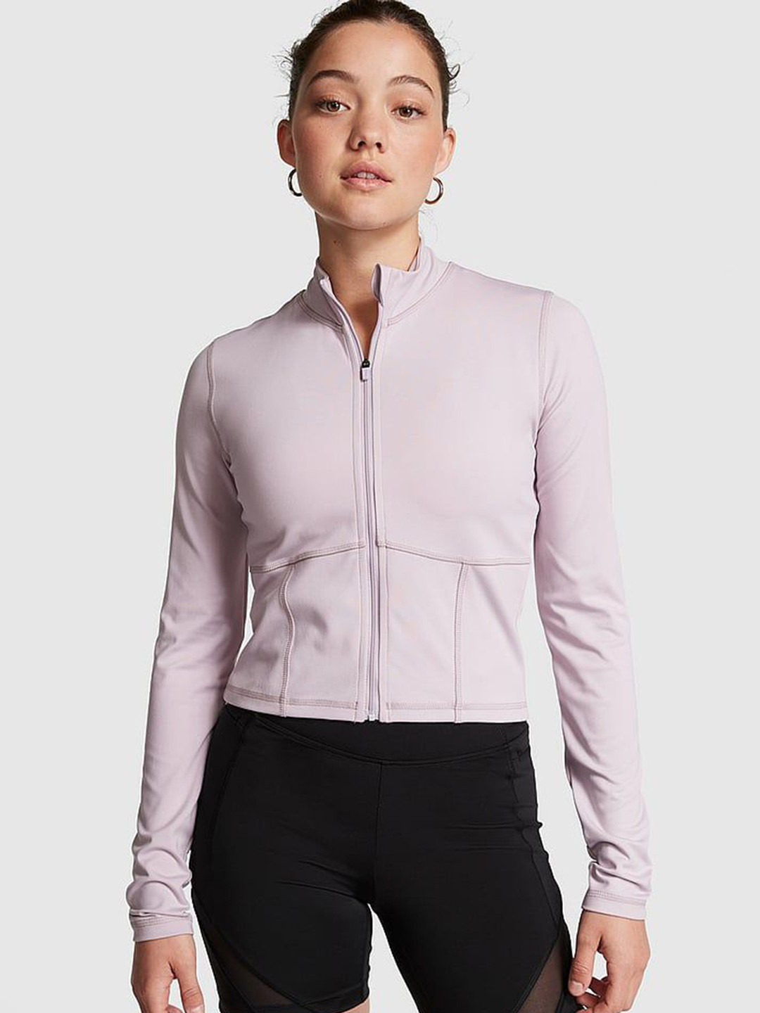 Victoria's Secret Women Stand Collar Solid Sporty Jacket