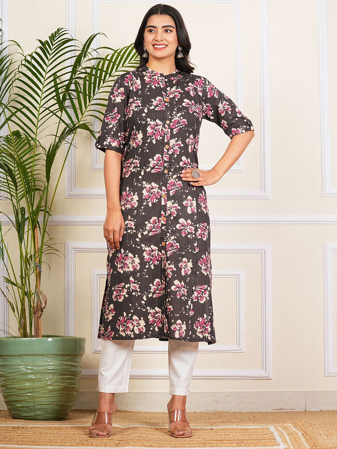 Krati Creations Women Floral Printed Kurta