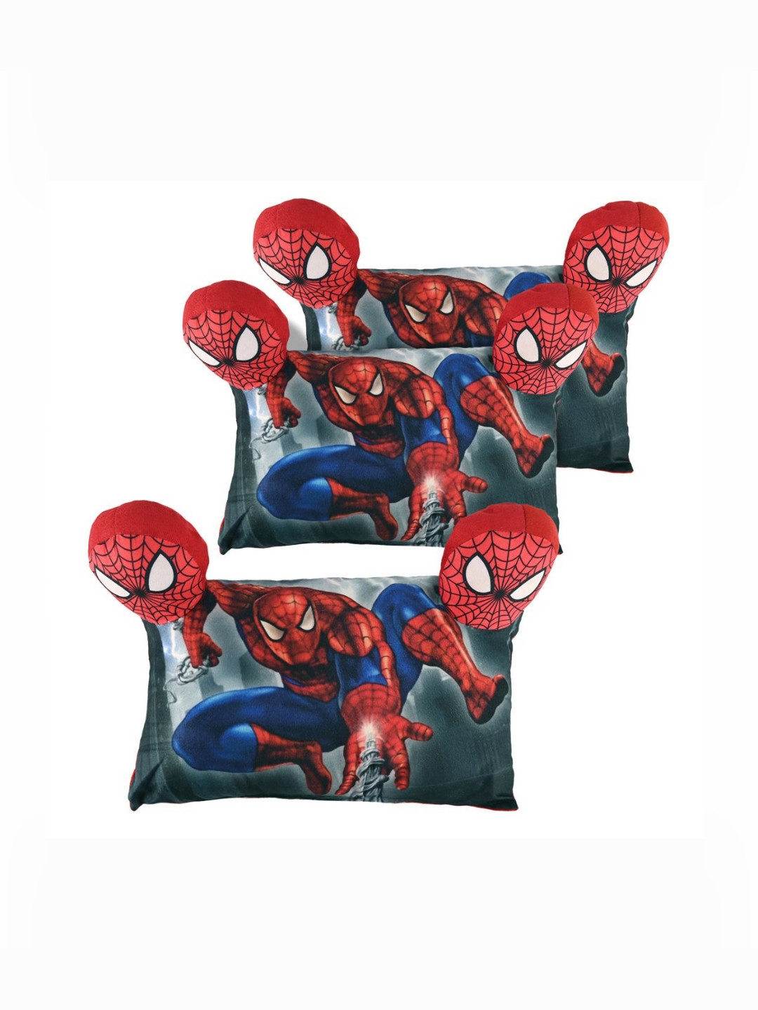YK Red And Blue 3 Pieces Cartoon Characters Printed Baby Pillow