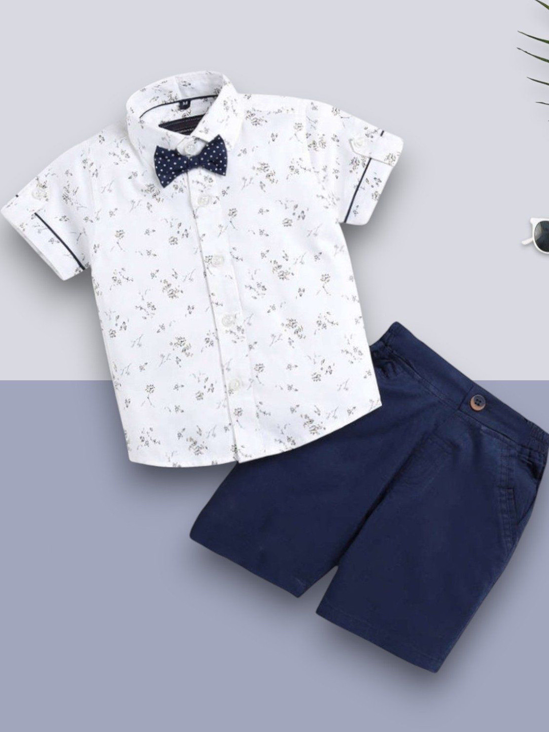 WINSWORLD ENTERPRISE Kids Floral Printed Shirt With Shorts