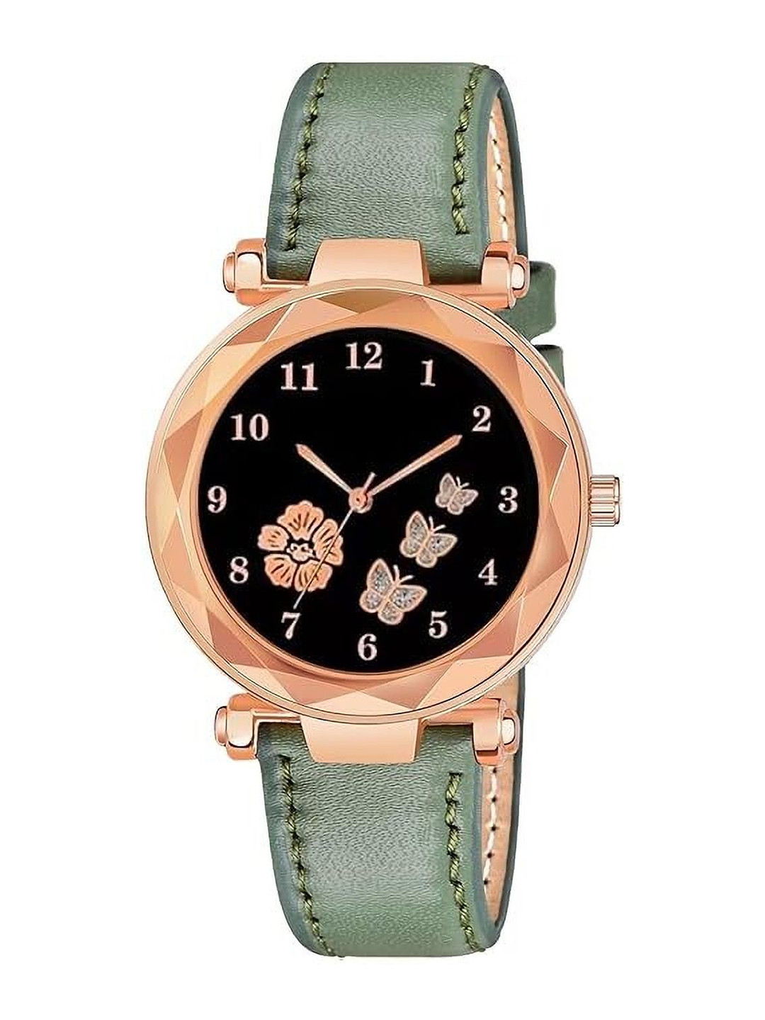 JUST LIKE Women Printed Analogue Watch 76- black