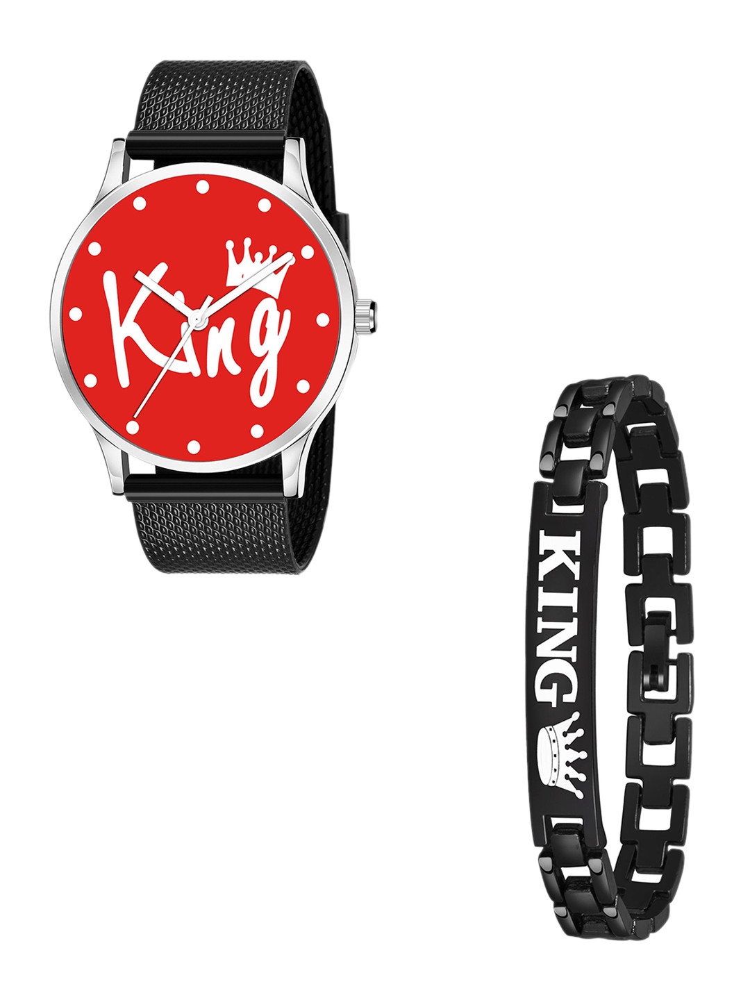 JUST LIKE Men Bracelet and Watch Gift Set