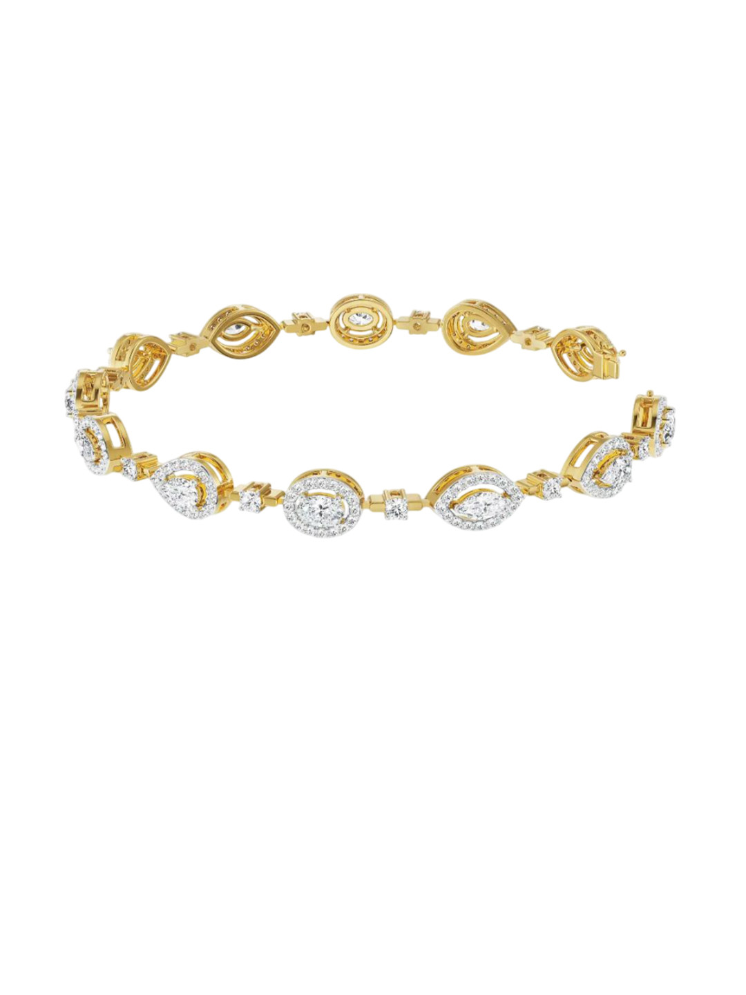Emori Women 14KT Gold Multi Stone Lab Diamond Bracelet