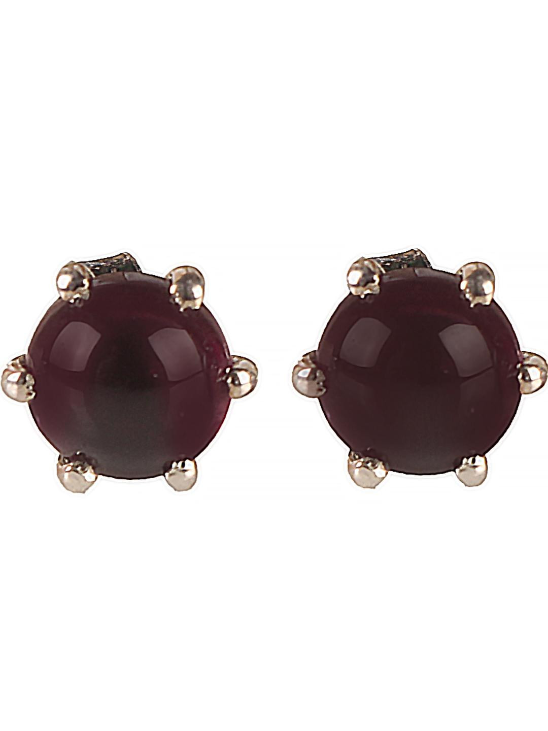 FUSIONARI Women Garnet Turquoise Circular Casual Handcrafted Studs Earrings