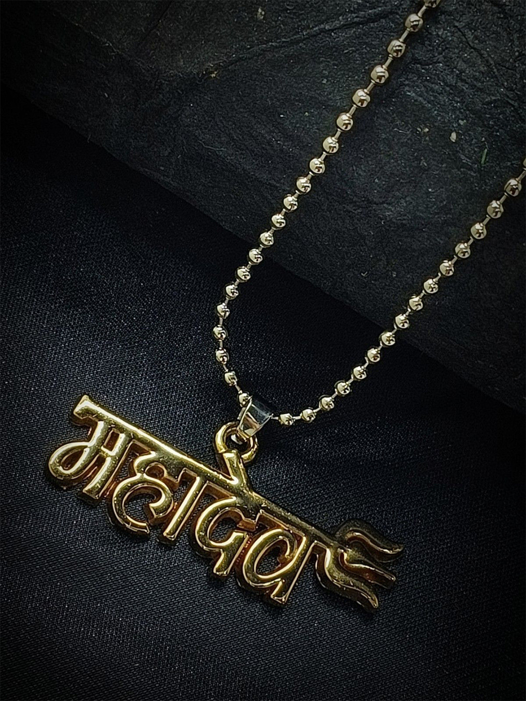 FEMMIBELLA Men Silver-Plated Temple Chain