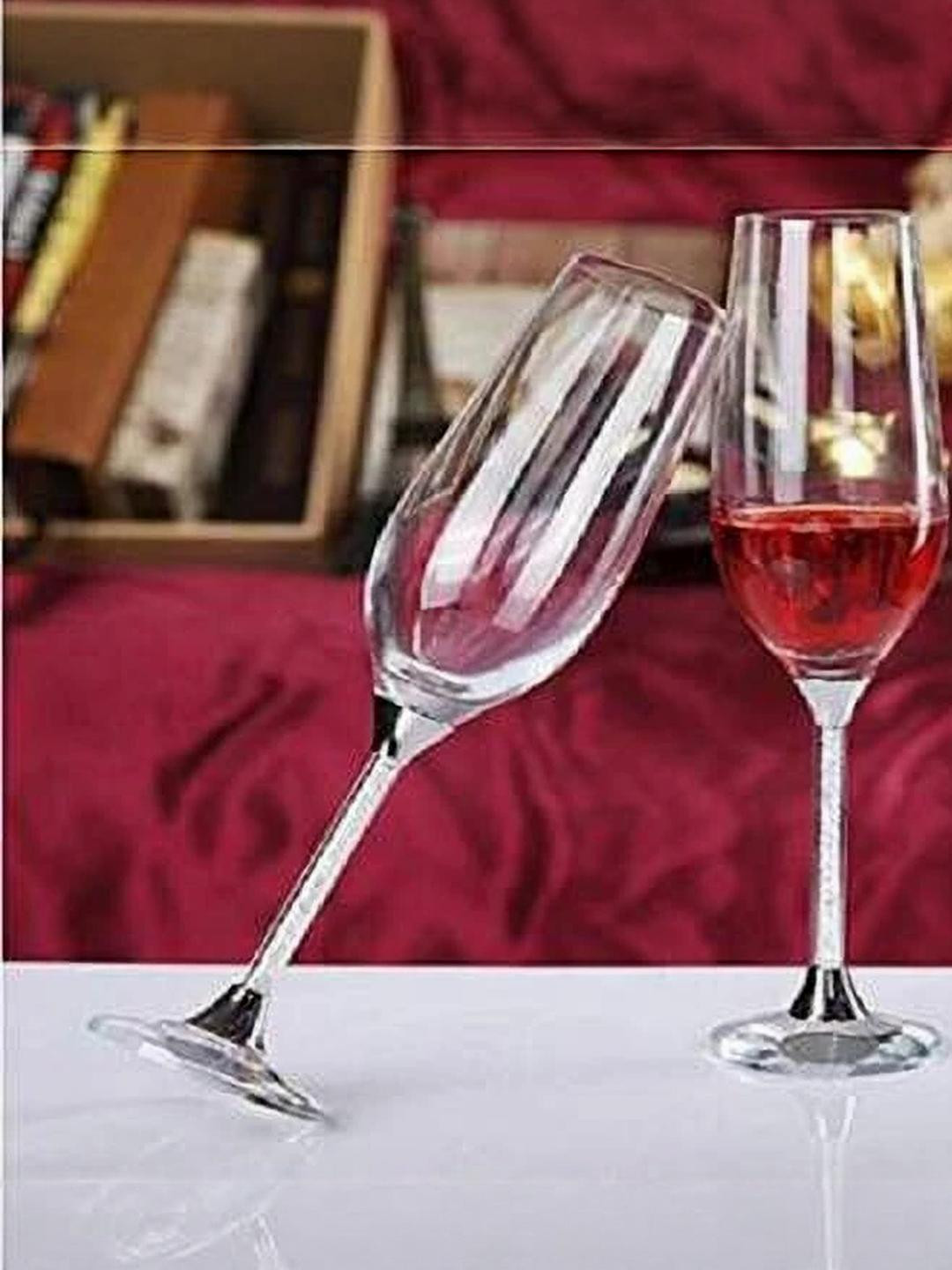 Dakshayanii Pack of 2 Transparent Champagne Glasses