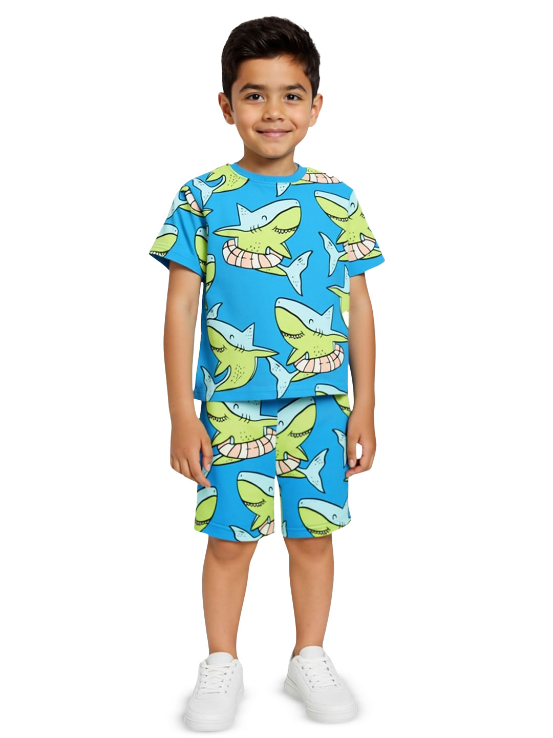 Thiya Boys Animal Printed T-shirt With Shorts