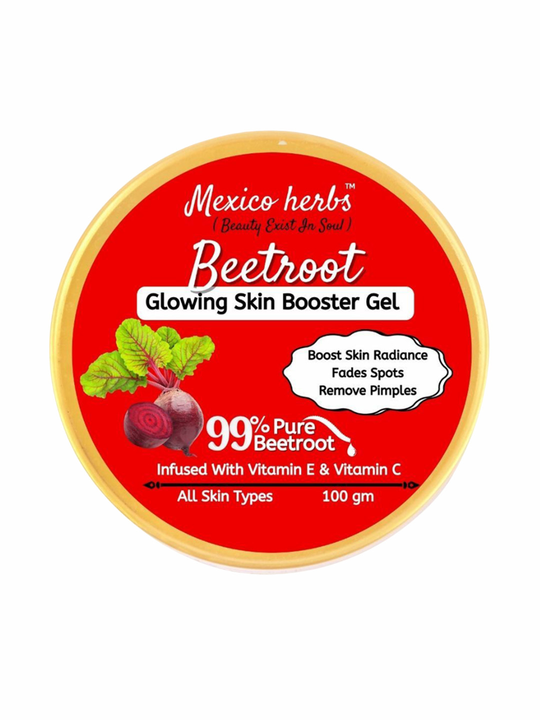 Mexico herbs Beetroot Glowing Skin Booster Gel - 100 g