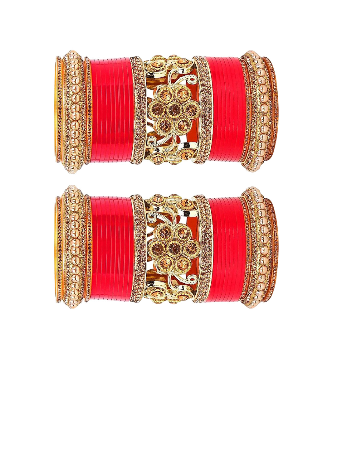 jtraditional Set Of 54 Zircon Studded Bangle