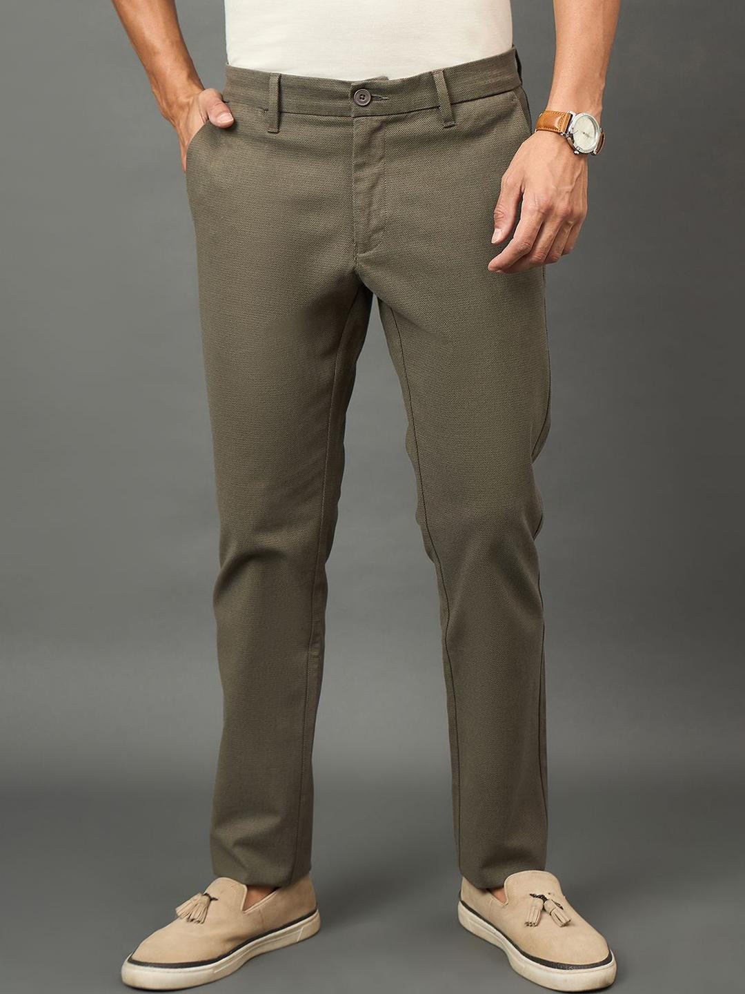 THE BEETEL HOUSE Men Mid-Rise Cotton Chinos Trousers