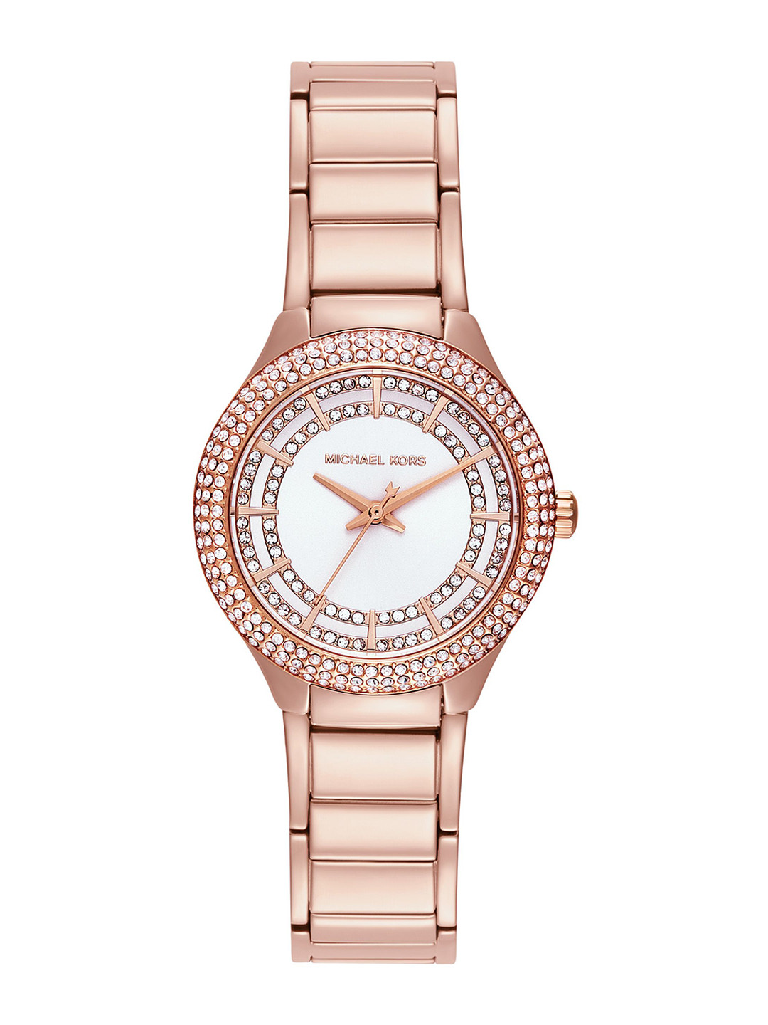 Michael Kors Sylvia Women Embellished Dial & Stainless Steel Straps Analogue Watch MK4942
