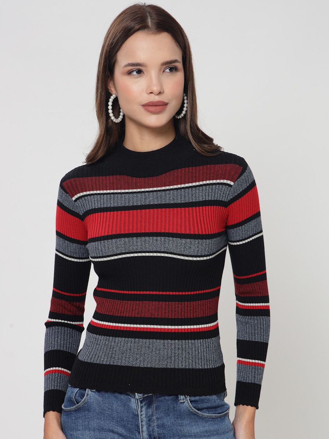 Kalt Women Striped Long Sleeves Fashion