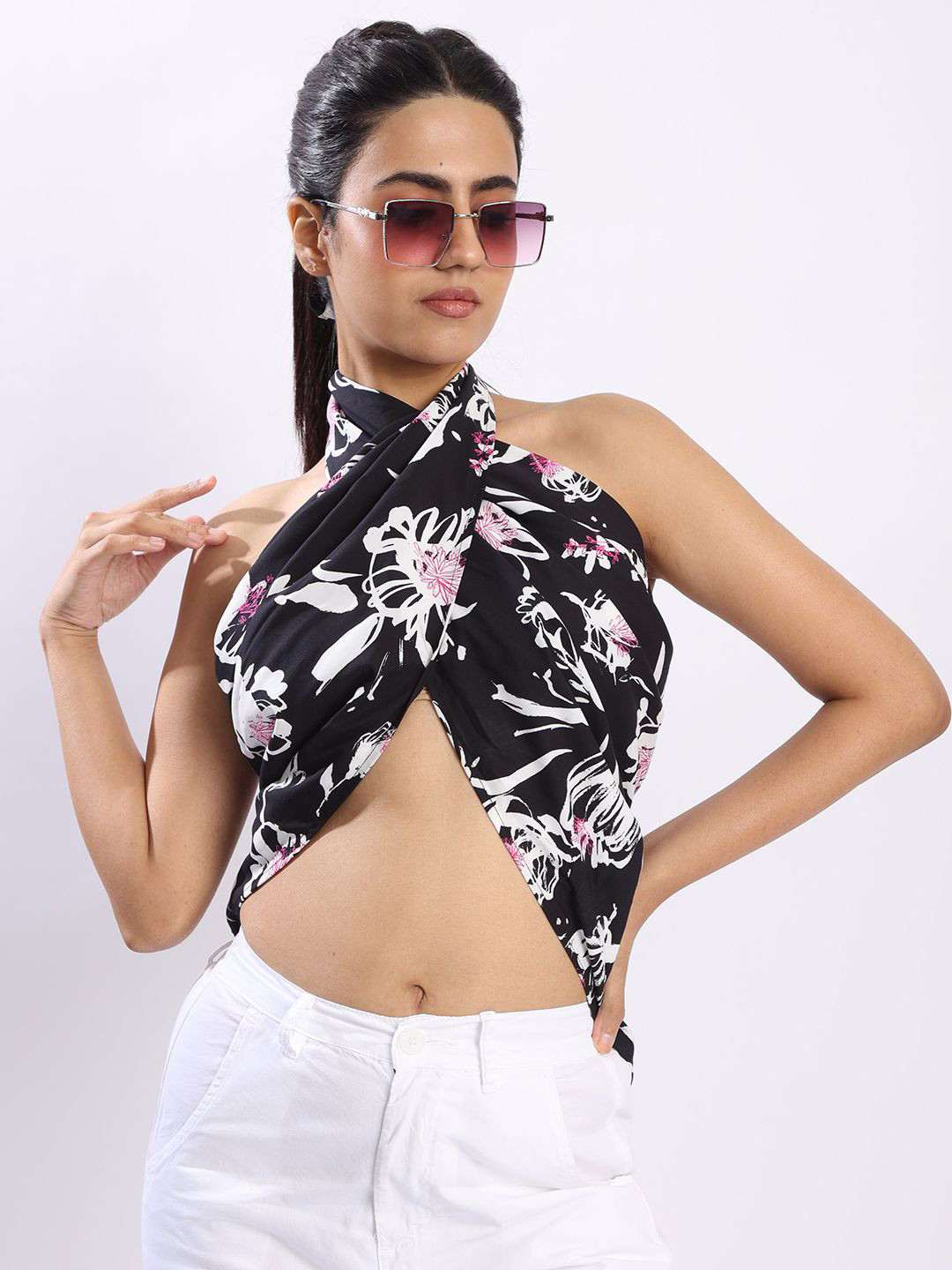 Bene Kleed Women Handkerchief Style Multipurpose Top