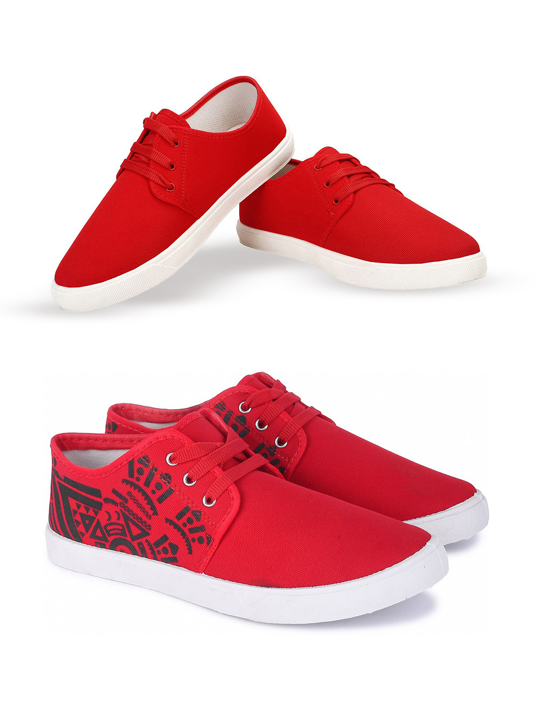 Spotwalk Men Set Of 2 Mid-Top Lace-Ups Running Shoes