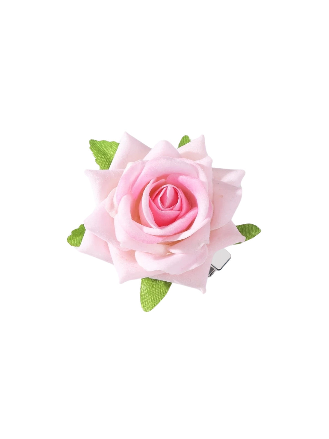 Matra Juda Pink Rose Artificial Flower Hair Clip