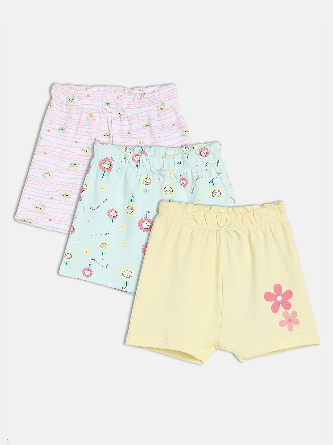 MINI KLUB Girls Floral Printed Shorts