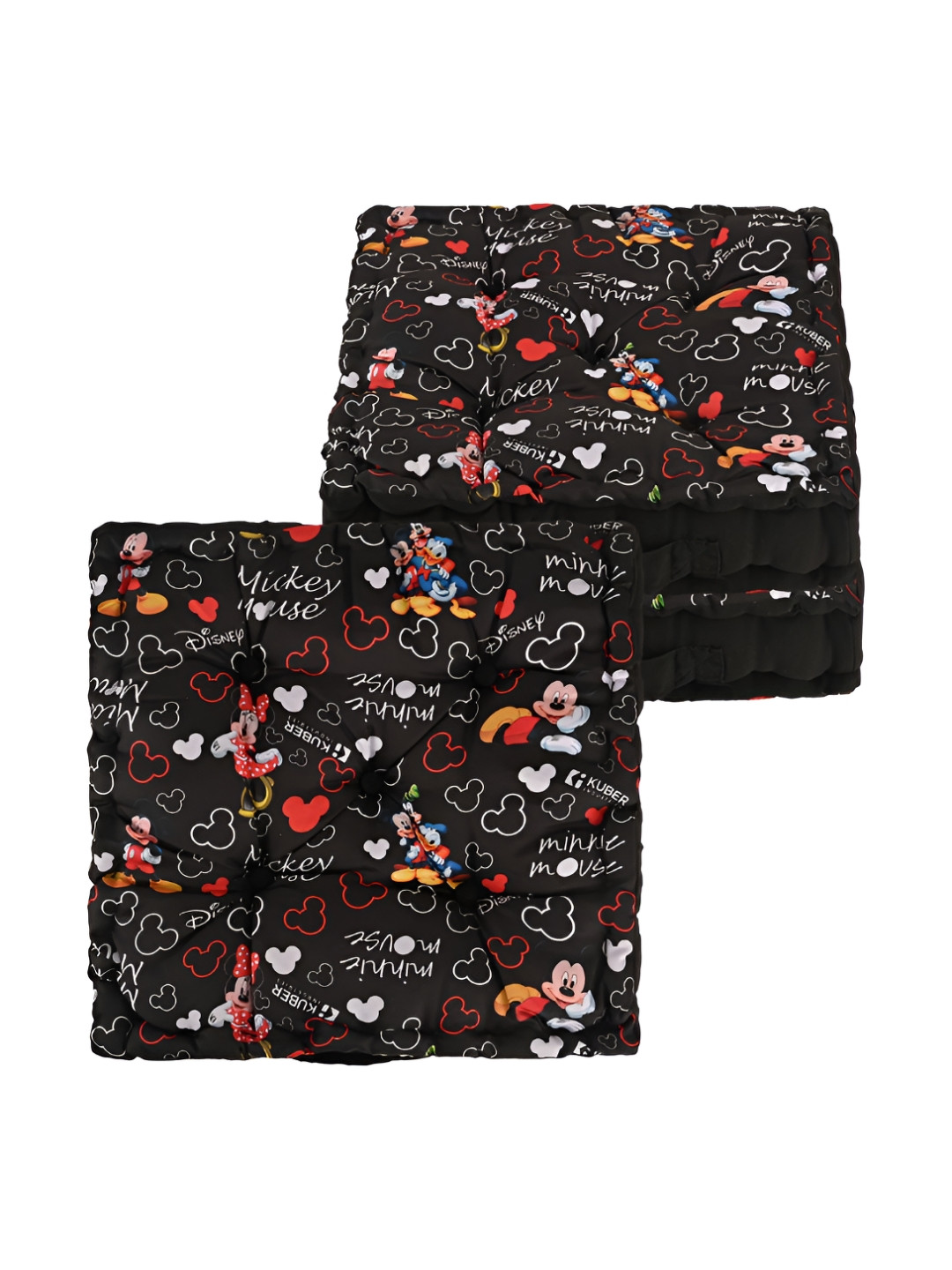YK 3-Pcs Black & Red Disney Printed Hip Support & Rest Chair Pads