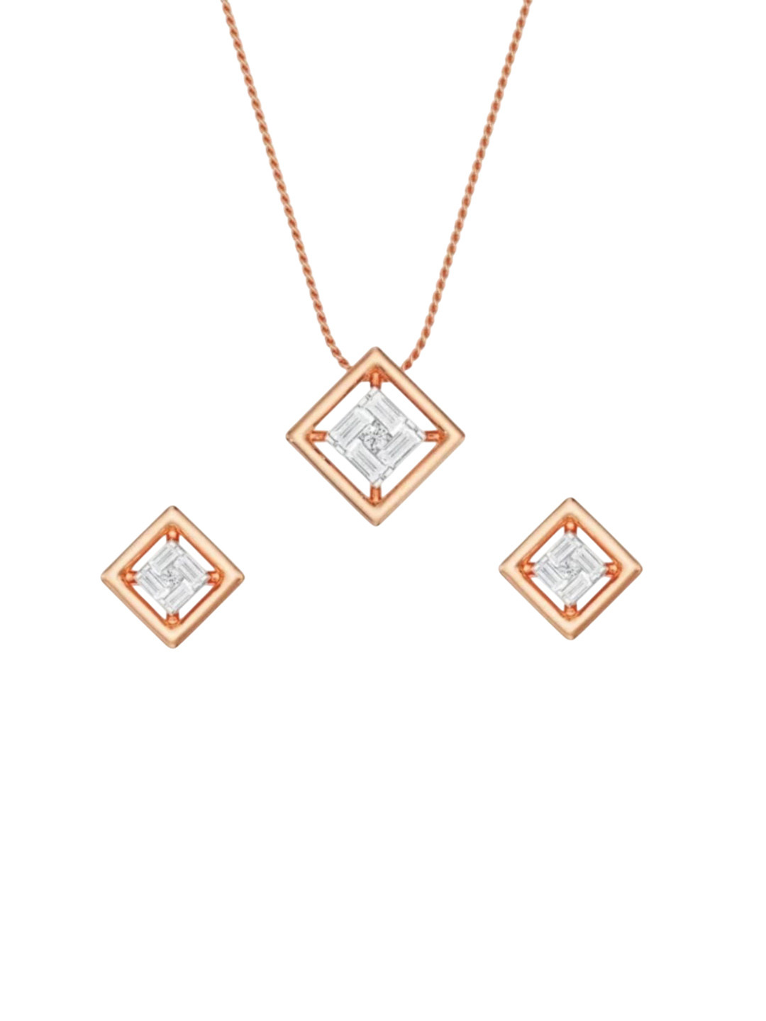 Emori 18KT Geometric Allure Necklace & Chains Diamond