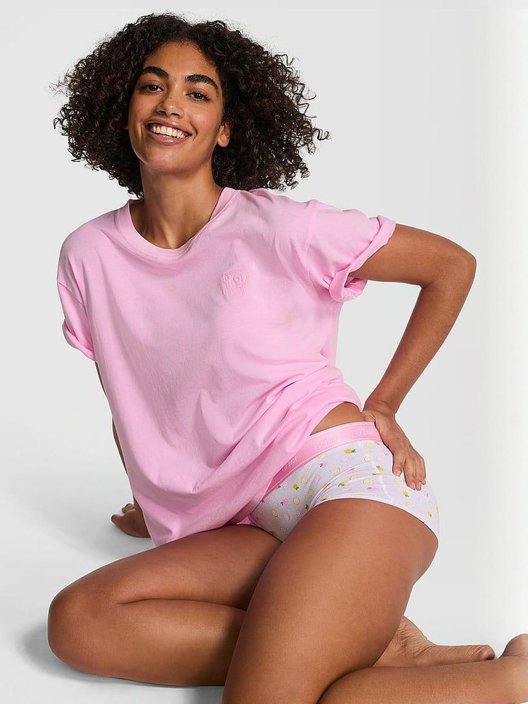 Victoria's Secret Campus Typography Printed Pure Cotton T-shirt