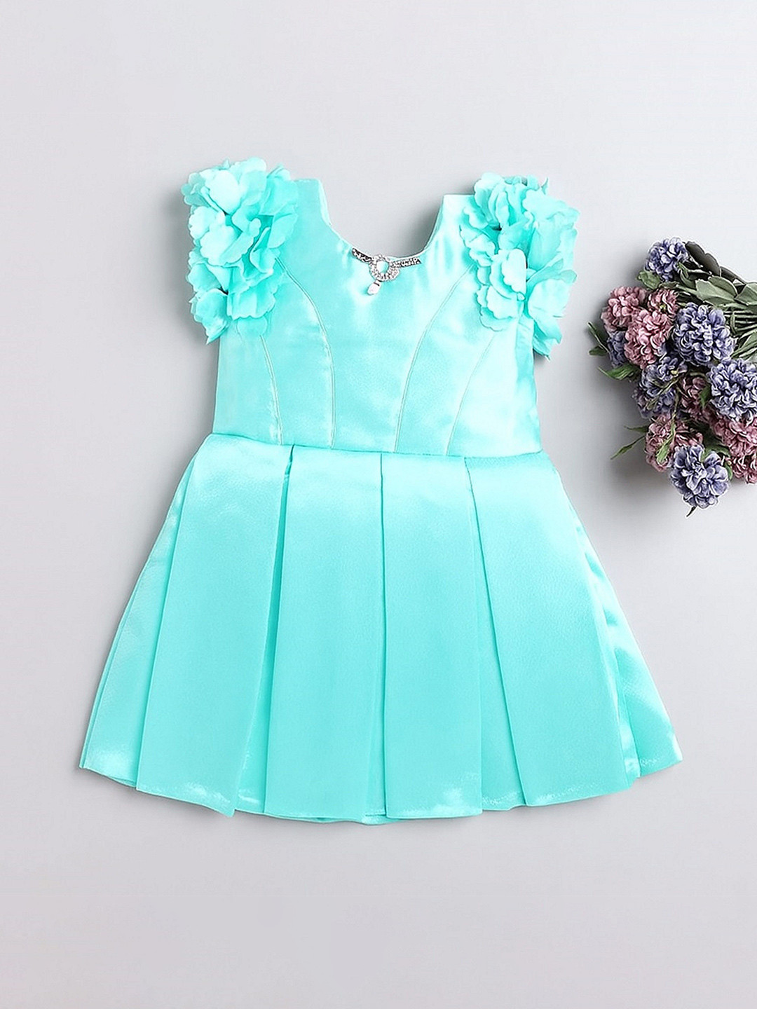 The Magic Wand Girls Gathered or Pleated Fit & Flare Knee Length Dress