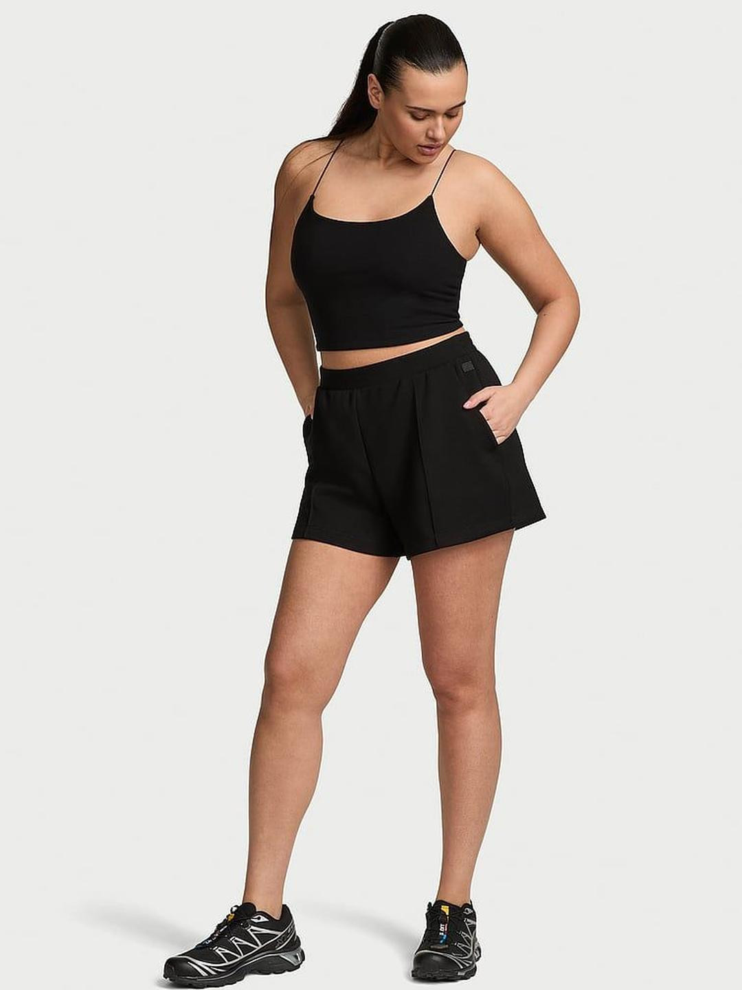 Victoria's Secret Women Solid High-Rise Sports Shorts