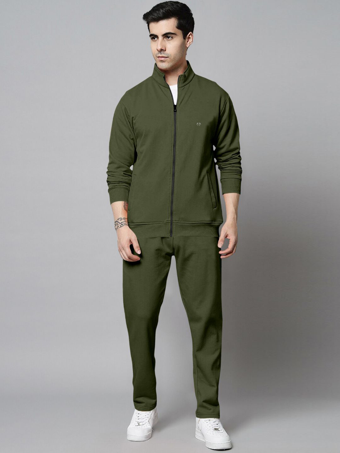 Triptee Mock Collar Long Sleeves Zipper Tracksuit