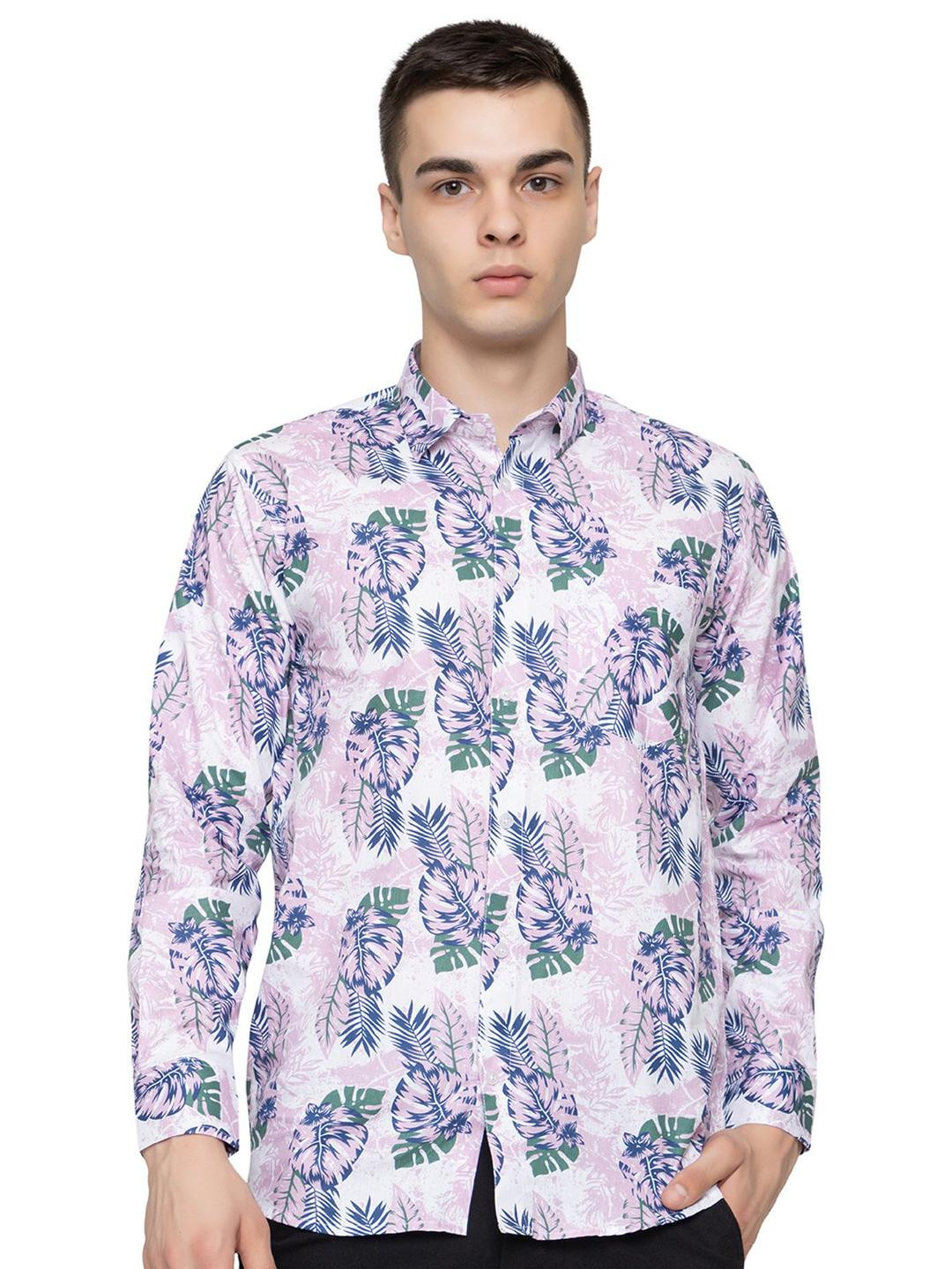 MODERNITY Men Comfort Fit Floral Printed Spread Collar Cotton Casual Shirt