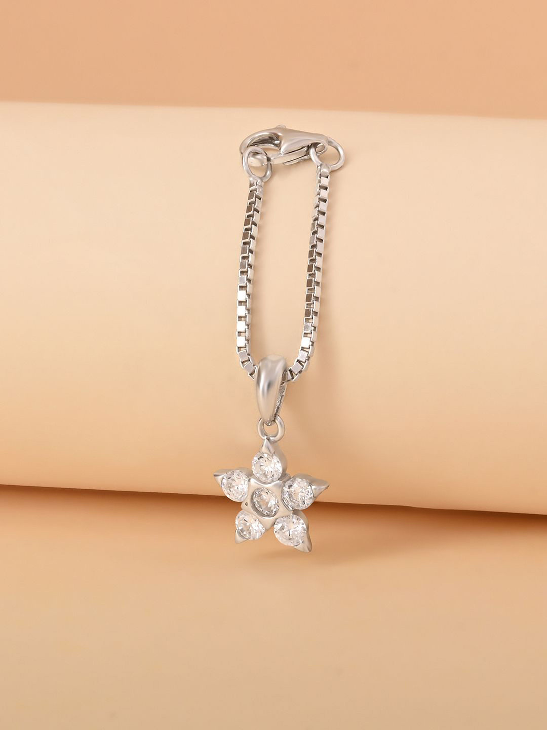 TOUCH925 925 Silver Stone-Studded Necklace Charms